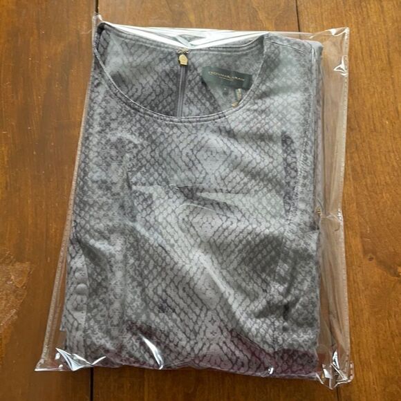 DONNA KARAN Snakeskin Zip Pocket Sheath Dress SIZE 6 - Picture 16 of 16